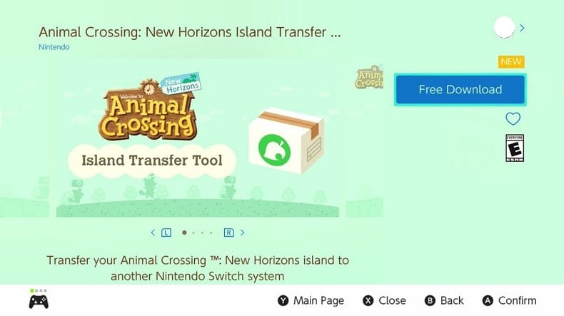 Tải Animal Crossing New Horizons Transfer Tool miễn phí Nintendo eShop