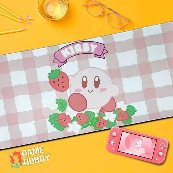 Tấm lót chuột cỡ lớn Kirby họa tiết caro - Strawberry giá rẻ