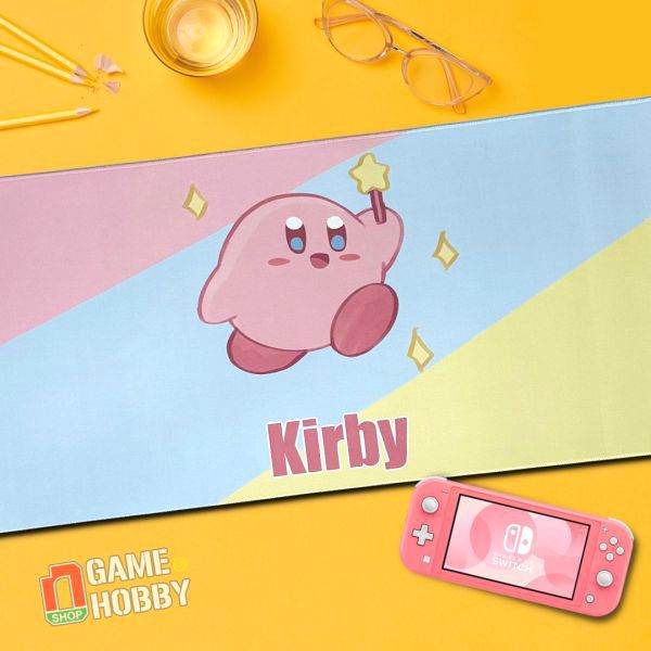 Tấm lót chuột trải bàn cỡ lớn hình Kirby - Hồng Xanh Vàng giá rẻ