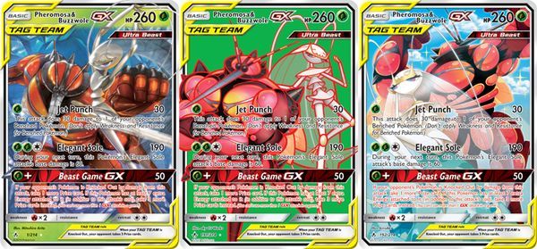 Thẻ bài Pokemon Pheromosa & Buzzwole-GX