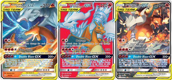 Thẻ bài Pokemon Reshiram & Charizard-GX