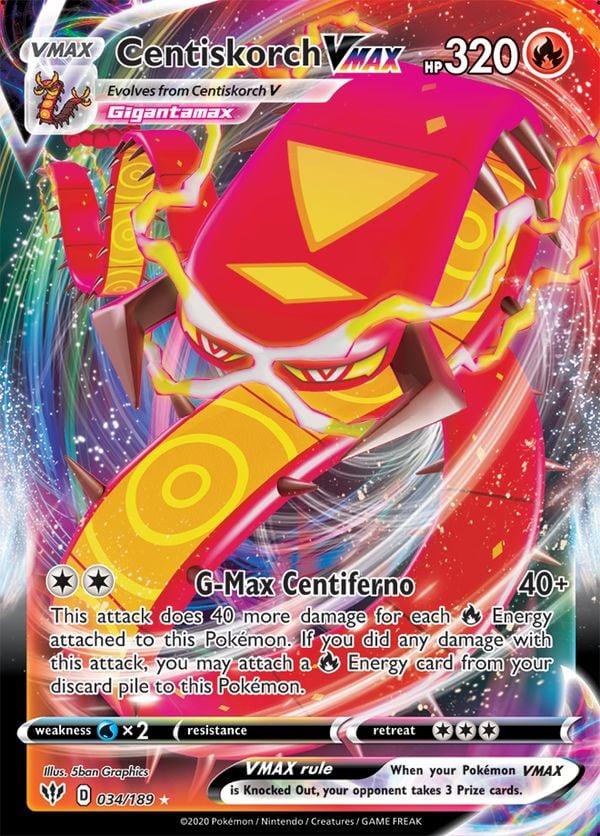 thẻ bài pokemon tcg Centiskorch VMAX