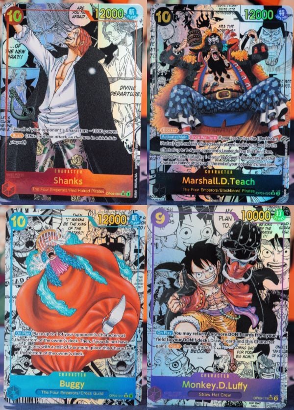Thẻ Bài One Piece Card Game Booster Pack OP-09E Emperors In The New World tiếng Anh thẻ bài chính hãng lá thật xịn in hình sắc nét