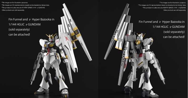 thêm vũ khí cho Nu Gundam Entry Grade bandai