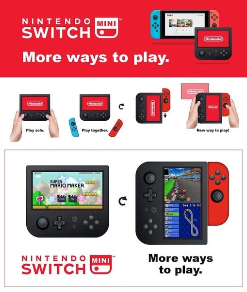 thiết kế độc đáo Nintendo Switch Mini 2019