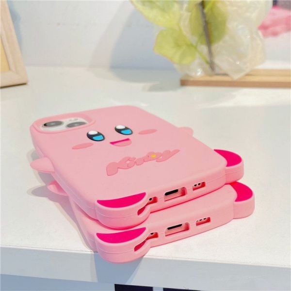 Cửa hàng phụ kiện điện thoại bán Case ốp hình Kirby màu hồng cho iPhone 13 Pro Pro Max giá rẻ