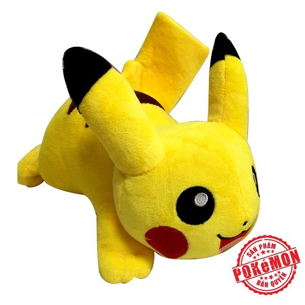 Thú bông Pokemon Pikachu nằm thư giãn - Đồ chơi Pokemon chính hãng