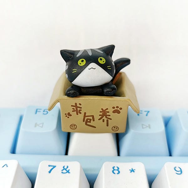Đen Nút Keycap Mèo trong thùng giấy cho phím cơ đẹp mắt dễ thương tạo vẻ đẹp độc đáo và nổi bật