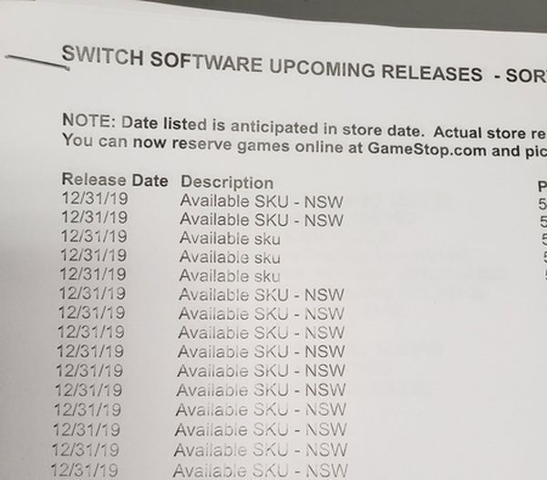 tin đồn gamestop thêm game nintendo switch mới