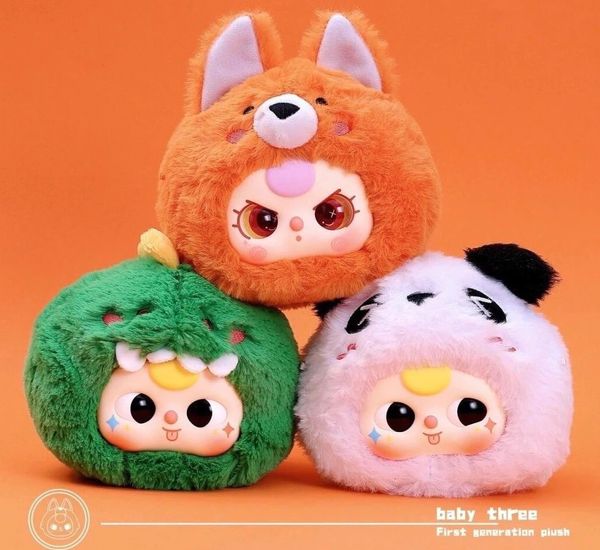Hộp Mù Baby Three V1 First Generation Plush RB04 chứa các mô hình búp bê dễ thương, mang lại sự bất ngờ