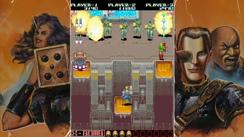 một số hình ảnh từ hai bộ sưu tập trò chơi bắn súng cổ điển Toaplan Arcade Collection