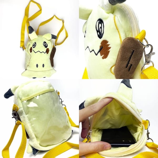 Túi đeo chéo Pokemon vải bông MImikyu