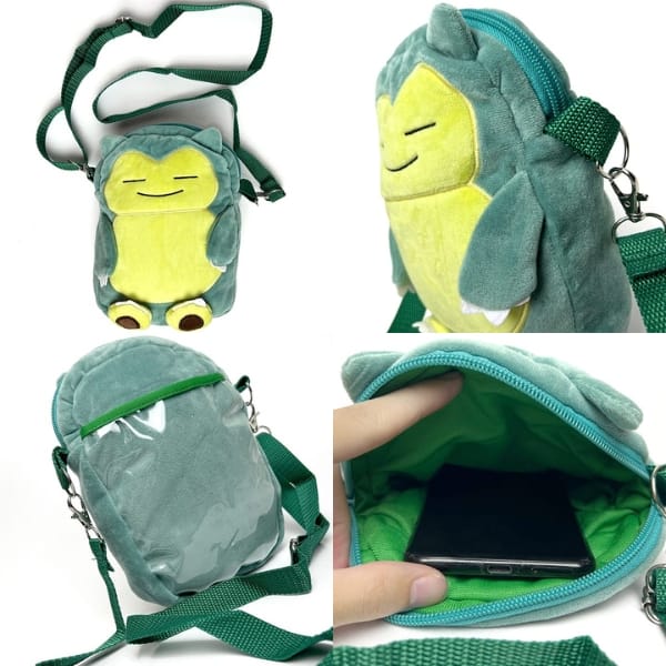 Túi đeo chéo Pokemon vải bông Snorlax