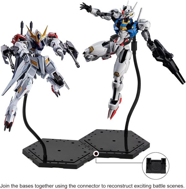 Đế dựng mô hình Action Base lục giác loại vừa, nâng đỡ mô hình màu đen vững chắc, giá rẻ chất lượng tốt Tự do điều chỉnh độ cao cho Gundam trong giới hạn cho phép của từng mẫu