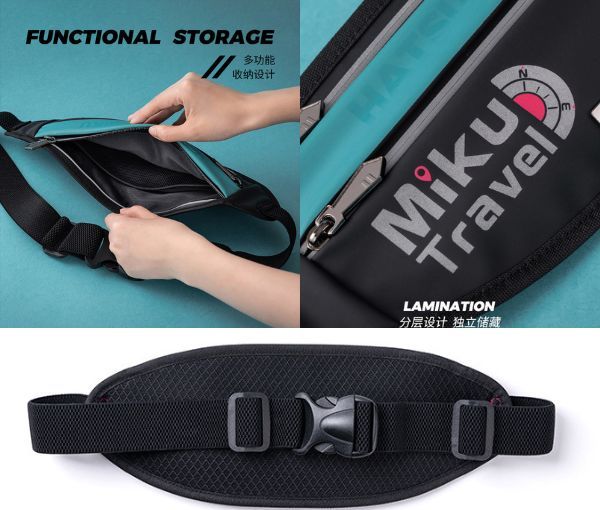 Túi Bao Tử Vocaloid Hatsune Miku Travel với ngăn lớn tiện dụng, thích hợp dùng hàng ngày hoặc du lịch
