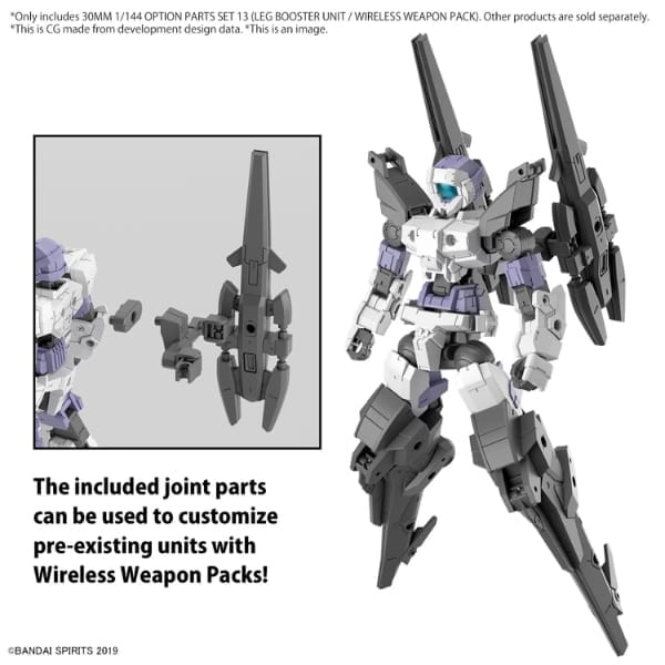 Mua phụ kiện custom Gundam Option Parts Set 13 Leg Booster Unit Wireless Weapon Pack giá rẻ