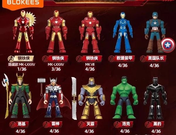 Hộp Mù Marvel Infinity SAGA Galaxy Version 01 Super Alliance Blokees 81110 trưng bày góc học tập bàn làm việc cực đẹp
