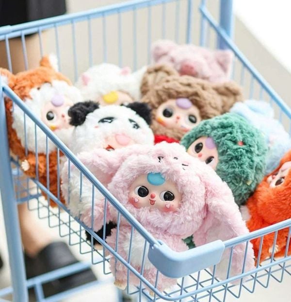 Đập hộp Baby Three Big Cute Plush Pendant Blind Box búp bê nhồi bông đáng yêu siêu hiếm độc lạ