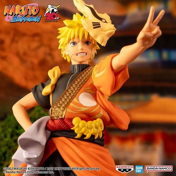 review mô hình Naruto Shippuden Uzumaki Naruto Figure Animation 20th Anniversary Costume