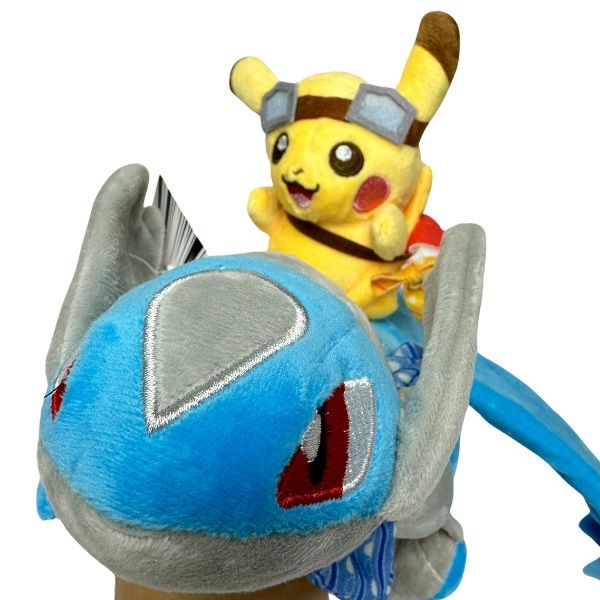 Thú bông Pokemon Pikachu cưỡi Latios 28cm Hàng bản quyền chính hãng dễ thương đáng yêu quà tặng cho bé người thân gia đình