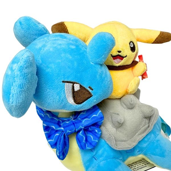 Thú bông Pokemon Pikachu cưỡi Lapras 60cm Hàng bản quyền chính hãng dễ thương đáng yêu quà tặng cho bé người thân gia đình