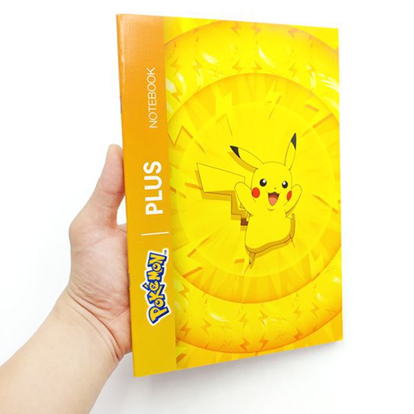Vở tập viết học sinh Notebook B5 Pokemon kẻ ngang 72 trang màu vàng