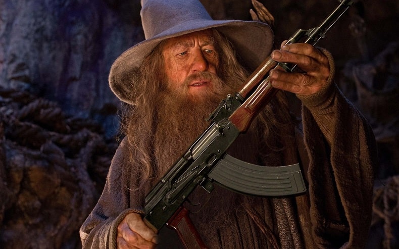 Wizard With A Gun Gandalf With Gun AK47