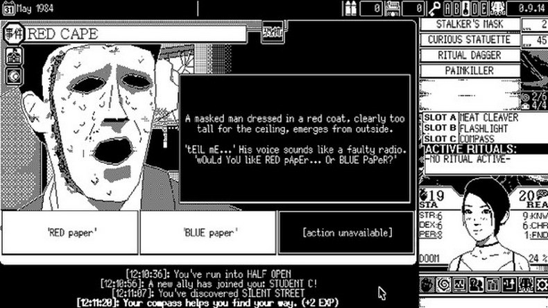 World of Horror là game roguelike kinh dị được thiết kế theo phong cách pixel art