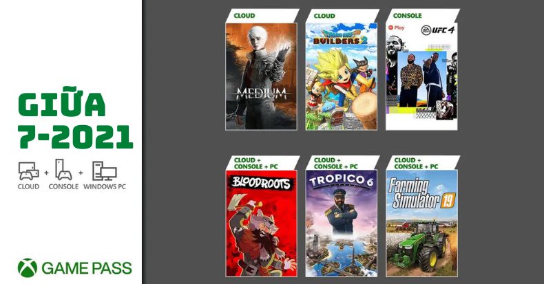 game miễn phí Xbox Game Pass giữa tháng 7-2021