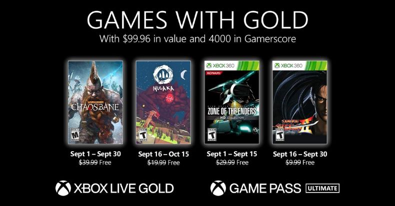tải game free Xbox Live Gold tháng 9 - 2021