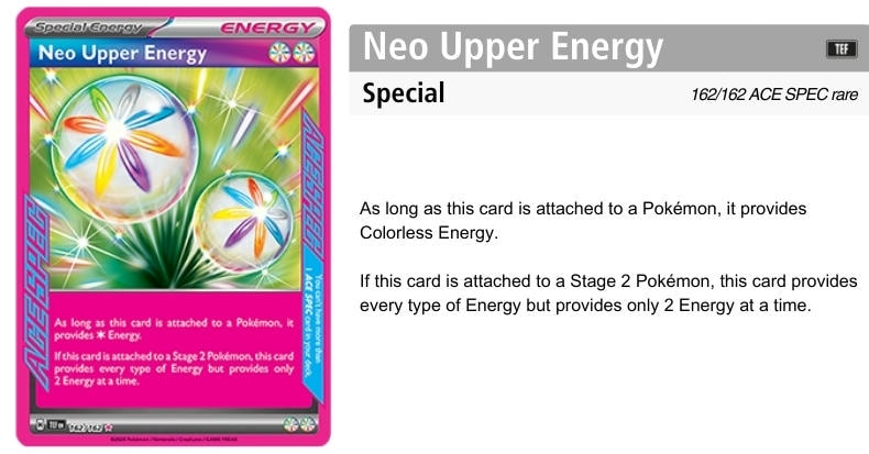 Neo Upper Energy - Sử dụng như hai năng lượng bất kì