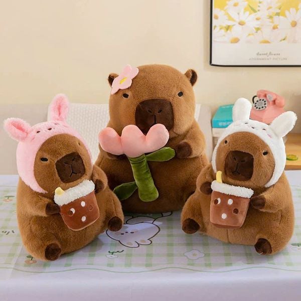 Gấu bông chuột lang nước Capybara 30cm đáng yêu thiết kế độc đáo và đáng yêu, là món quà lý tưởng cho dịp đặc biệt