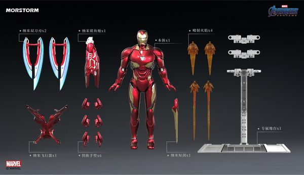 Marvel Iron Man Mark 50 MK50 Model Kit Painted Version Morstorm Yolopark mô hình lắp ráp người sắt chi tiết đẹp mắt ấn tượng chân thực