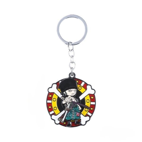 Móc khóa kim loại One Piece xoay tròn phù hợp làm quà tặng