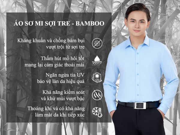 Áo sơ mi nam Duke vải Bamboo