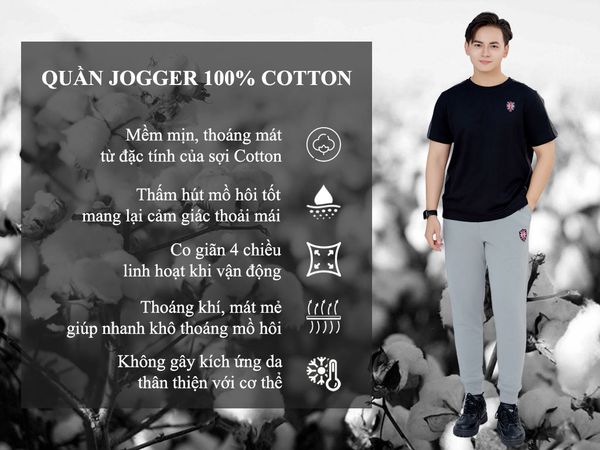 Quần Jogger Duke 100% Cotton