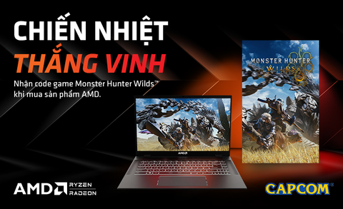 Nhận Code Game Monster Hunter Wilds™ với Laptop CPU AMD (Từ 25/02 - 26/04/2025)