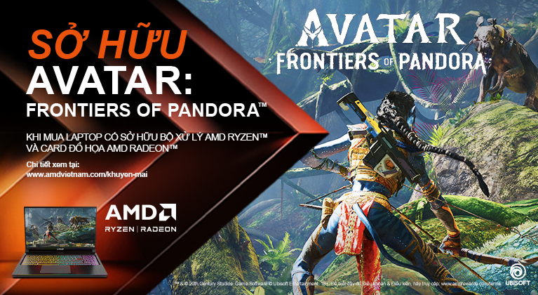 NHẬN AVATAR: FRONTIERS OF PANDORA VỚI LAPTOP CẤU HÌNH AMD