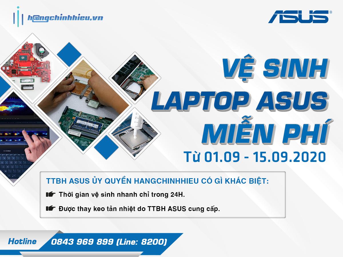 CHƯƠNG TRÌNH VỆ SINH LAPTOP ASUS MIỄN PHÍ THÁNG 09.2020