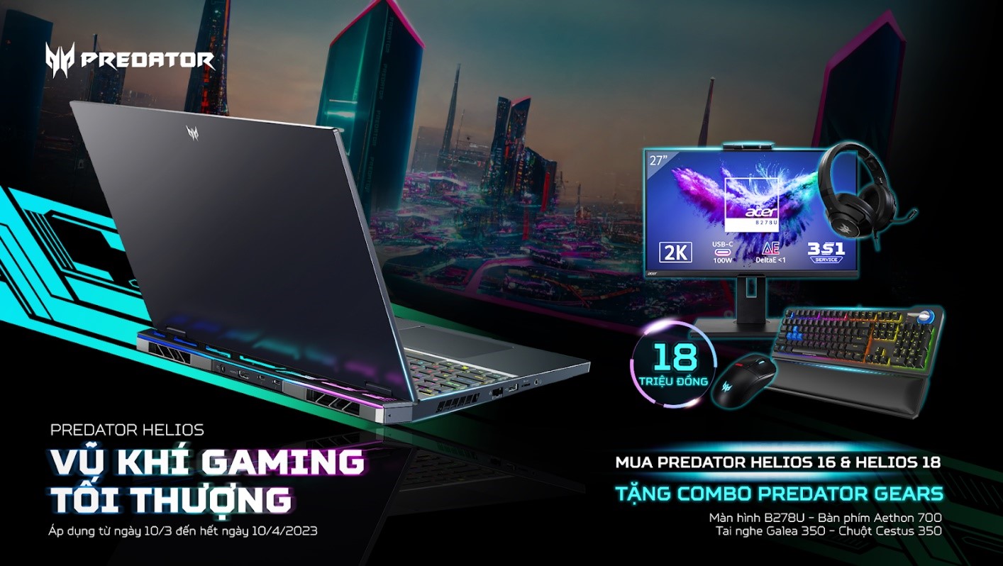 Predator Helios – Bộ đôi laptop gaming cao cấp trên 110 triệu đã chính thức có mặt tại Việt Nam