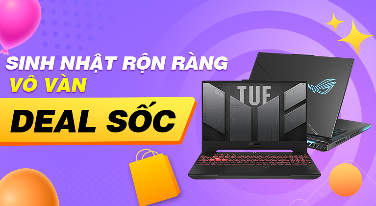 Sinh nhật rộn ràng săn vô vàn Deal sốc từ laptop ASUS