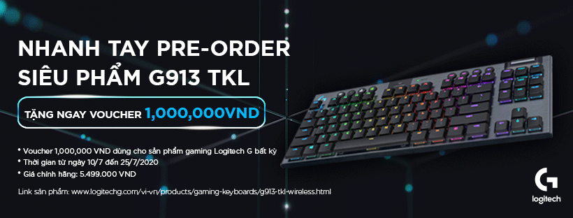 Chương trình Pre-Order Logitech G913 TKL LIGHTSPEED Wireless