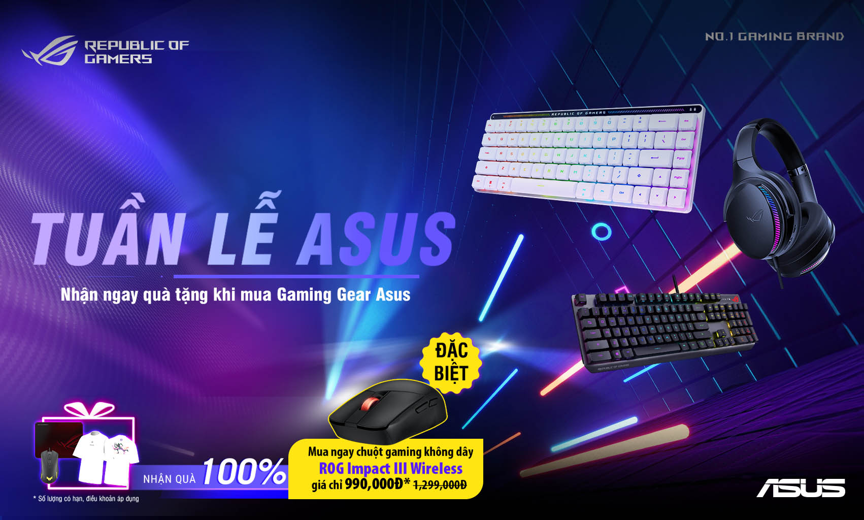 [CTKM] TUẦN LỄ ASUS - NHẬN NGAY QUÀ KHỦNG KHI MUA GAMING GEAR