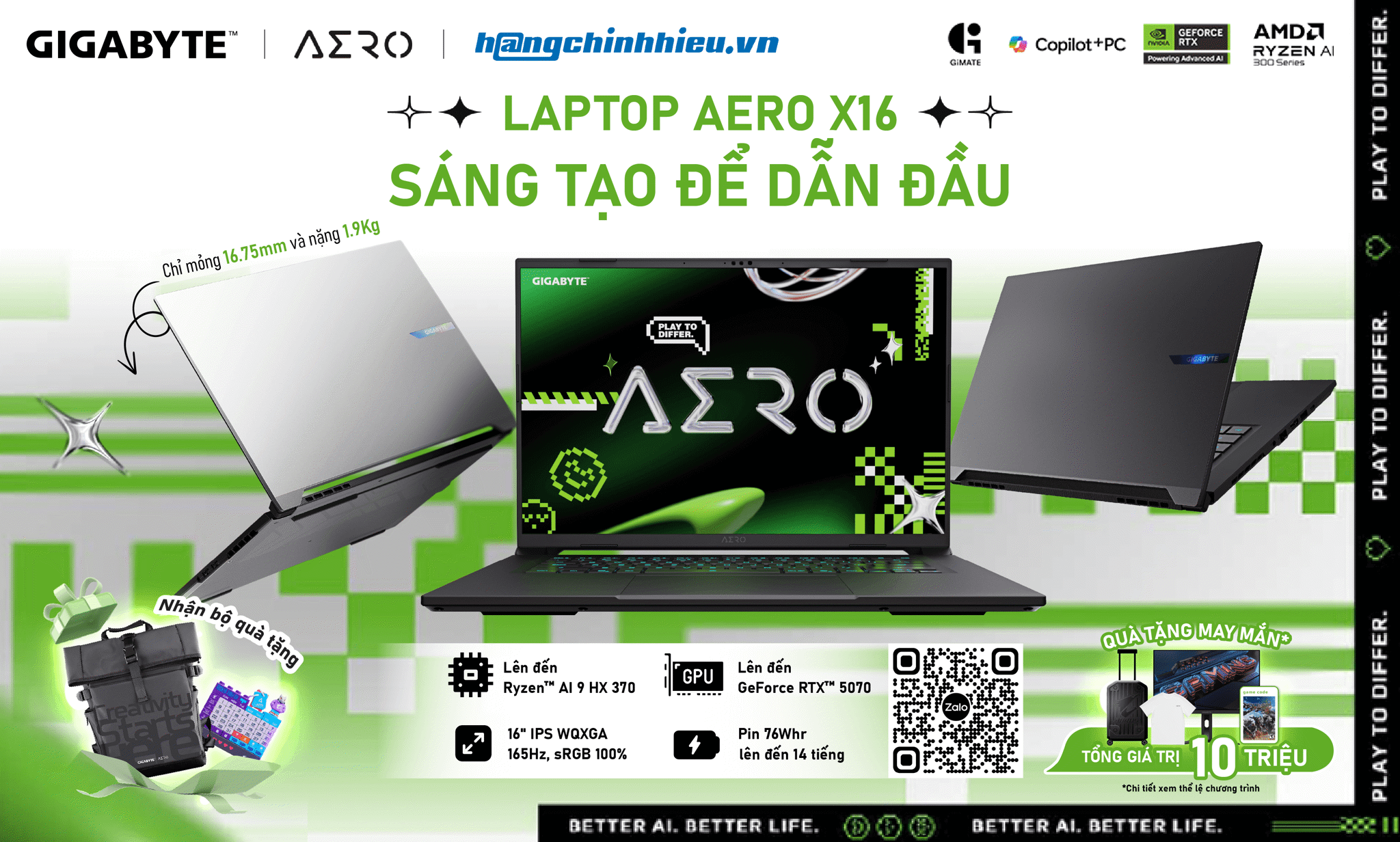 CTKM: LAPTOP AERO X16 SÁNG TẠO ĐỂ DẪN ĐẦU (TỪ 20/07 - 30/09/2025)