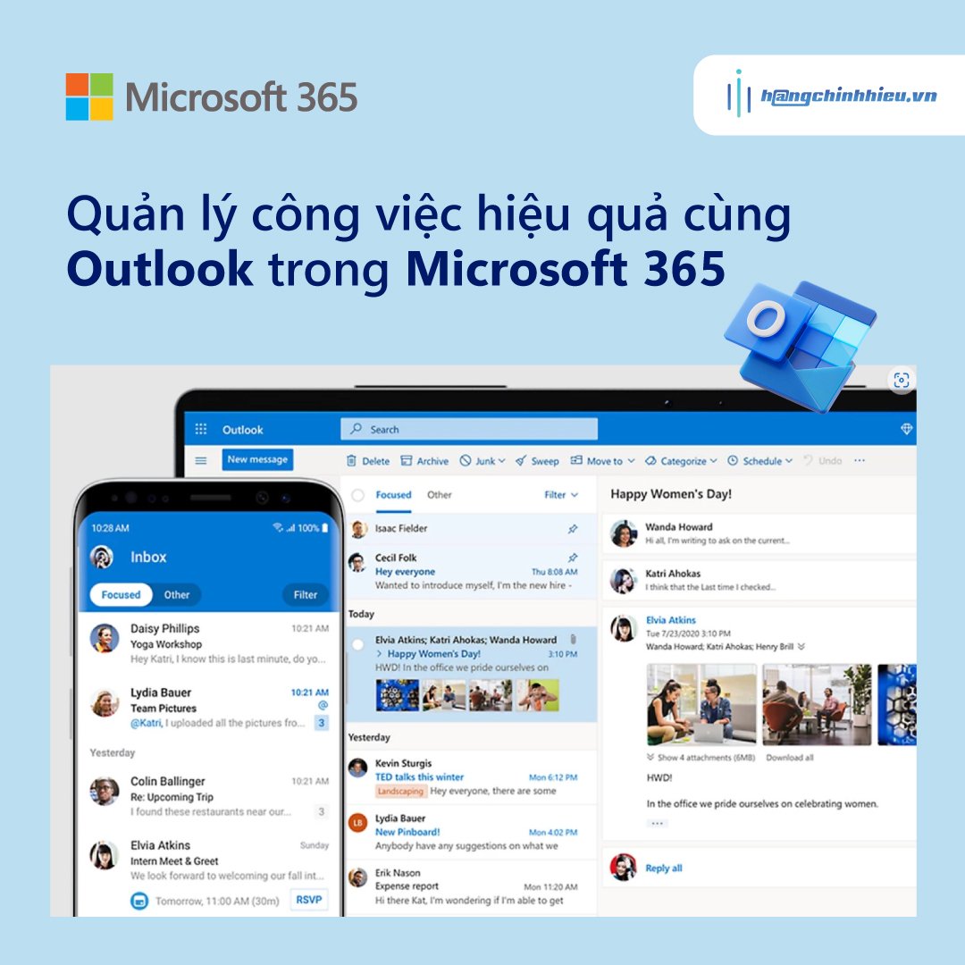 QUẢN LÝ CÔNG VIỆC HIỆU QUẢ CÙNG OUTLOOK TRONG MICROSOFT 365