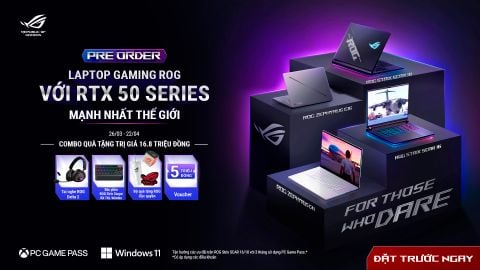 ASUS ROG MỞ PRE-ORDER LAPTOP GAMING ROG MẠNH NHẤT THẾ GIỚI TRANG BỊ RTX 50 SERIES VỚI ƯU ĐÃI CHƯA TỪNG CÓ