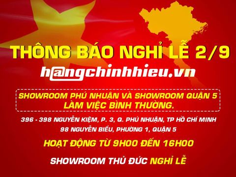 THÔNG BÁO NGHỈ LỄ QUỐC KHÁNH 2.9.2019