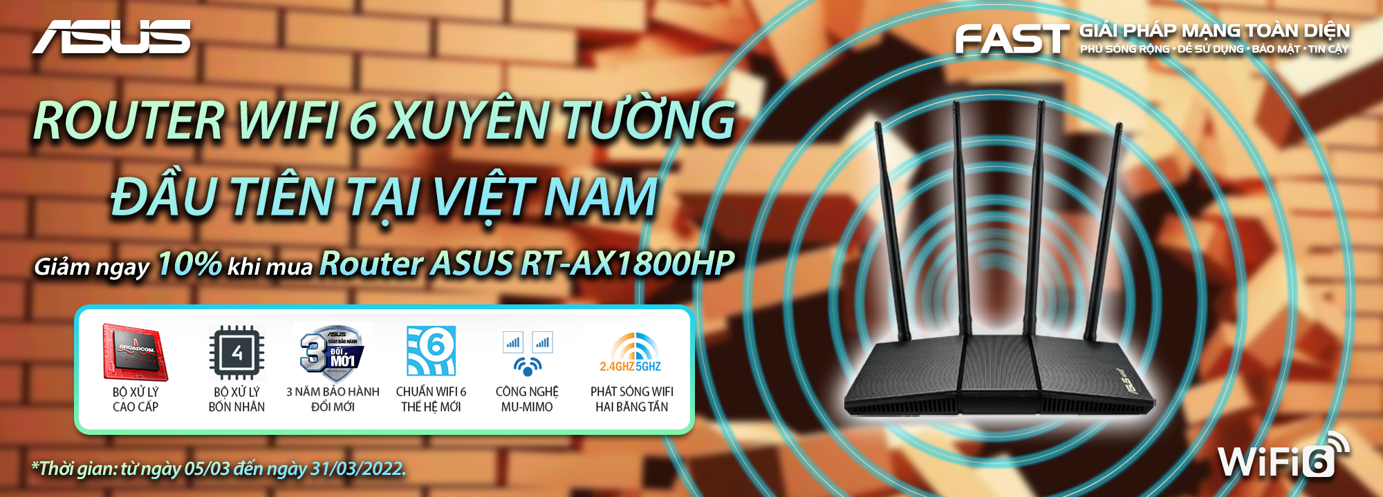 ROUTER WIFI 6 XUYÊN TƯỜNG ĐẦU TIÊN TẠI VIỆT NAM