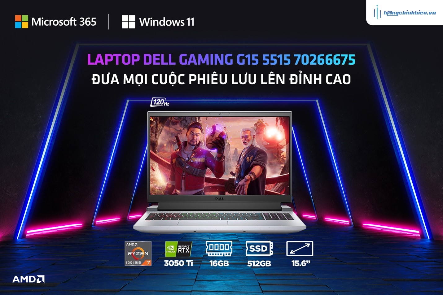 LAPTOP DELL GAMING G15 5515 70266675 ĐƯA MỌI CUỘC PHIÊU LƯU LÊN ĐỈNH CAO