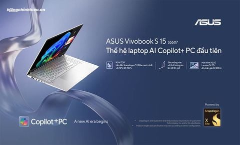 Laptop Qualcomm Snapdragon X mới nhất! Vivobook S 15 OLED S5507QA-MA089WS
